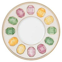 Idyllia espresso cup with saucer, Porcelain, Crystal print motif, citron, Multicoloured by SWAROVSKI