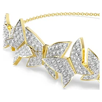 Idyllia Lilia bracelet, Butterfly, White, Gold-tone plated by SWAROVSKI
