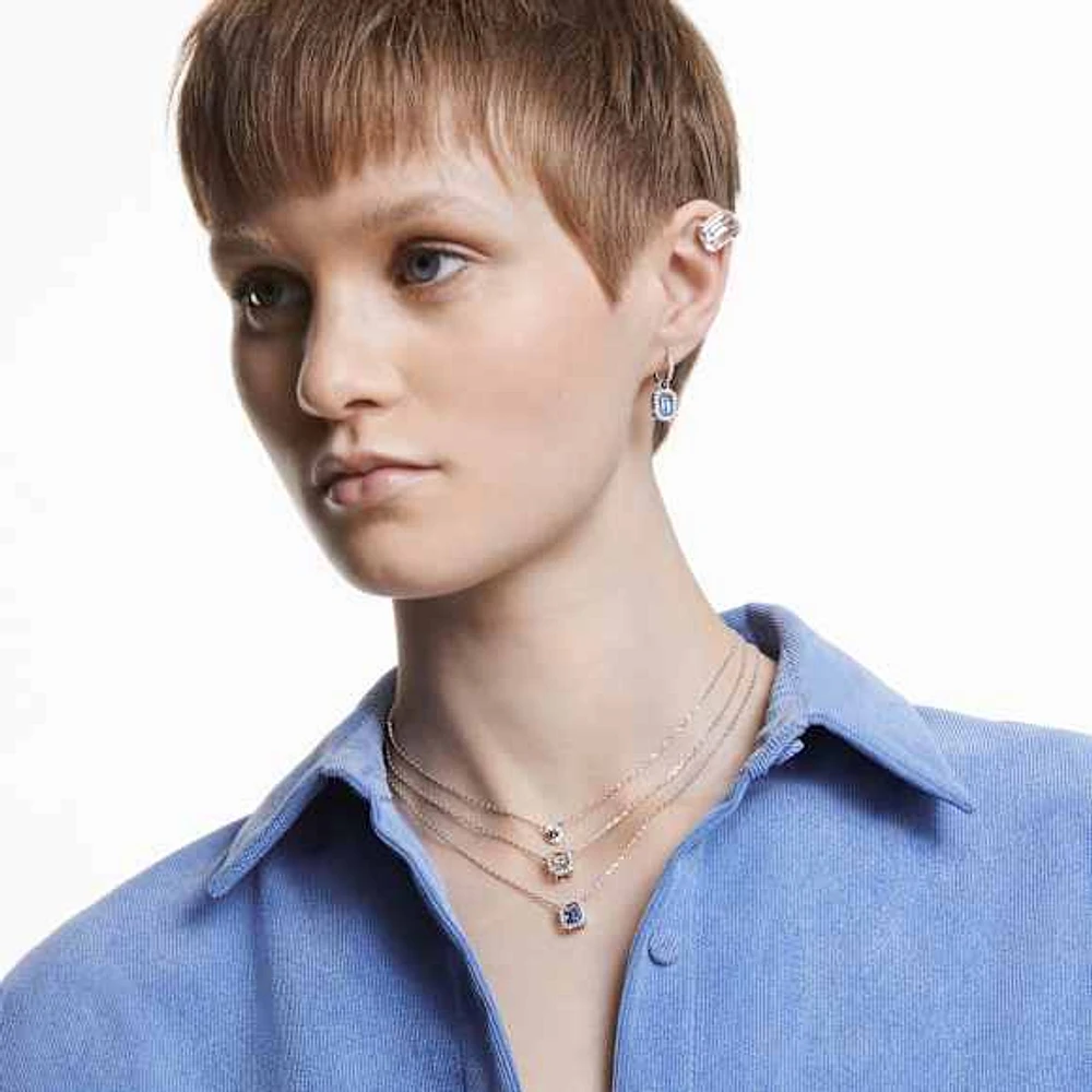 Millenia pendant, Octagon cut, White, Rhodium plated by SWAROVSKI