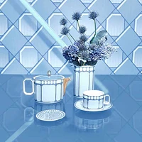 Signum teacup with saucer, Porcelain