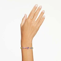 Gema bracelet, Mixed cuts, Multicolored, Rhodium plated by SWAROVSKI