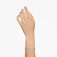 Mesmera bracelet, Mixed cuts, White, Rhodium plated by SWAROVSKI