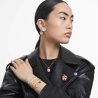I LOVE NY pendant, Red, Gold-tone plated by SWAROVSKI