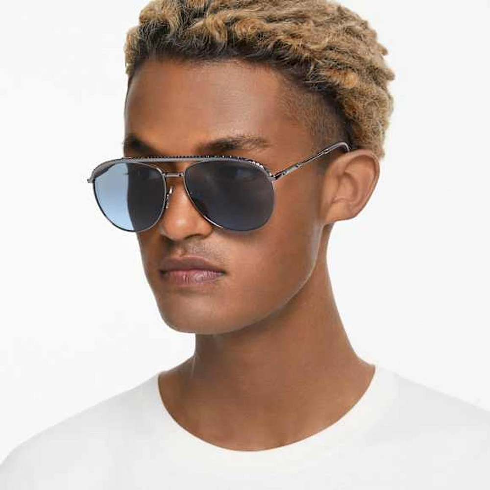 Sunglasses, Pilot shape, SK7005, Blue by SWAROVSKI