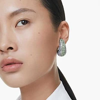 Sublima clip earrings, Round cut, Medium, Multicolored, Ruthenium plated by SWAROVSKI