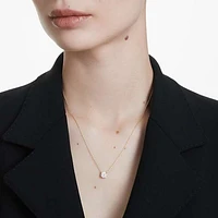 Eternity solitaire pendant, Lab-grown diamonds 1 ct tw, Round shape, 14K yellow gold by SWAROVSKI