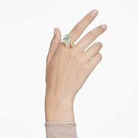 Gema open ring, Mixed cuts, Multicolored, Gold-tone plated by SWAROVSKI