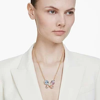 Idyllia pendant and brooch, Mixed cuts, Pavé, Butterfly, Multicolored, Gold-tone plated by SWAROVSKI