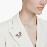 Idyllia pendant and brooch, Mixed cuts, Pavé, Butterfly, Multicolored, Gold-tone plated by SWAROVSKI