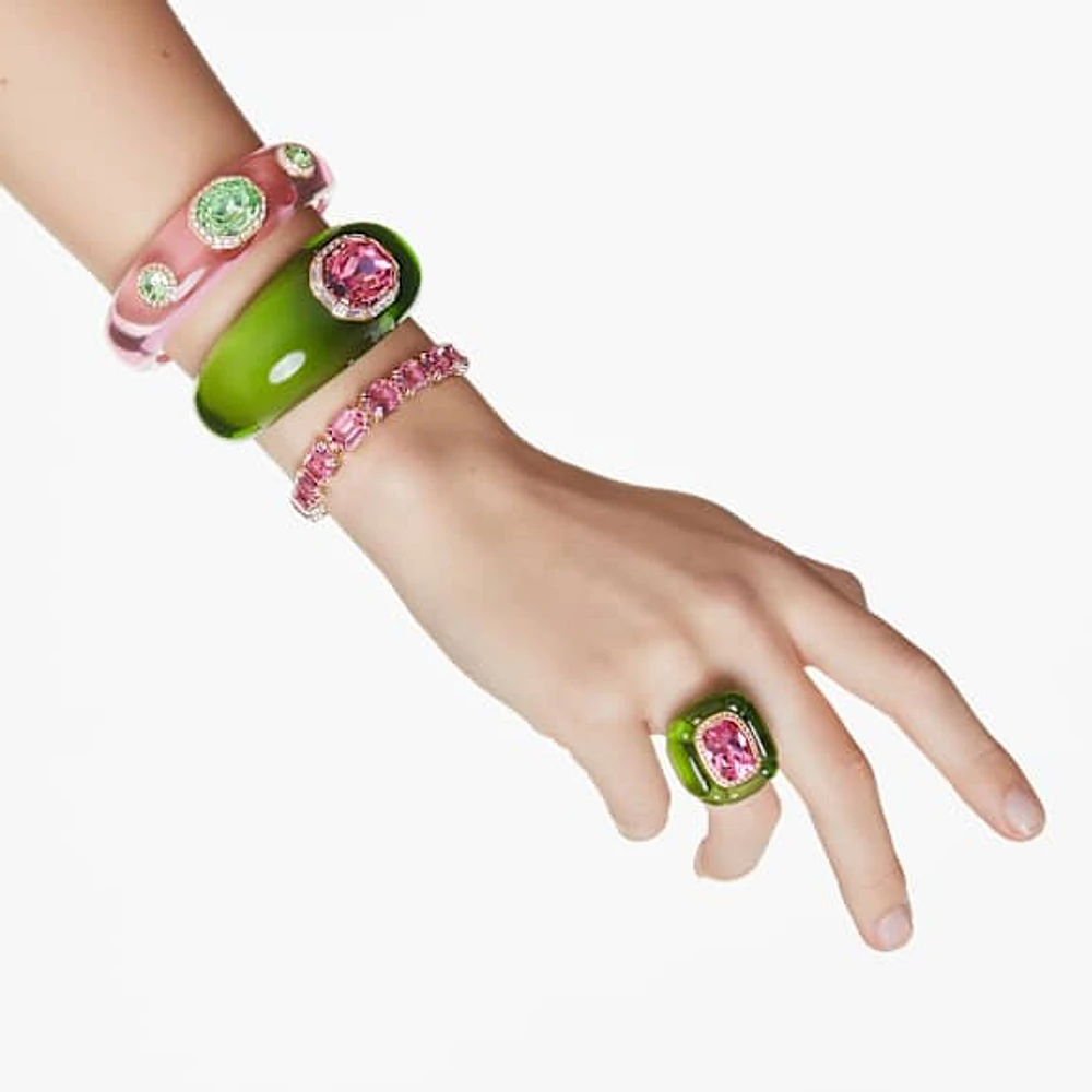 Dulcis cocktail ring, Cushion cut, Pavé, Multicoloured by SWAROVSKI