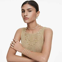 Imber ring, Round cut, White, Gold-tone plated by SWAROVSKI