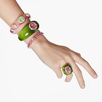 Dulcis cuff, Mixed cuts, Multicolored, Gold-tone plated by SWAROVSKI