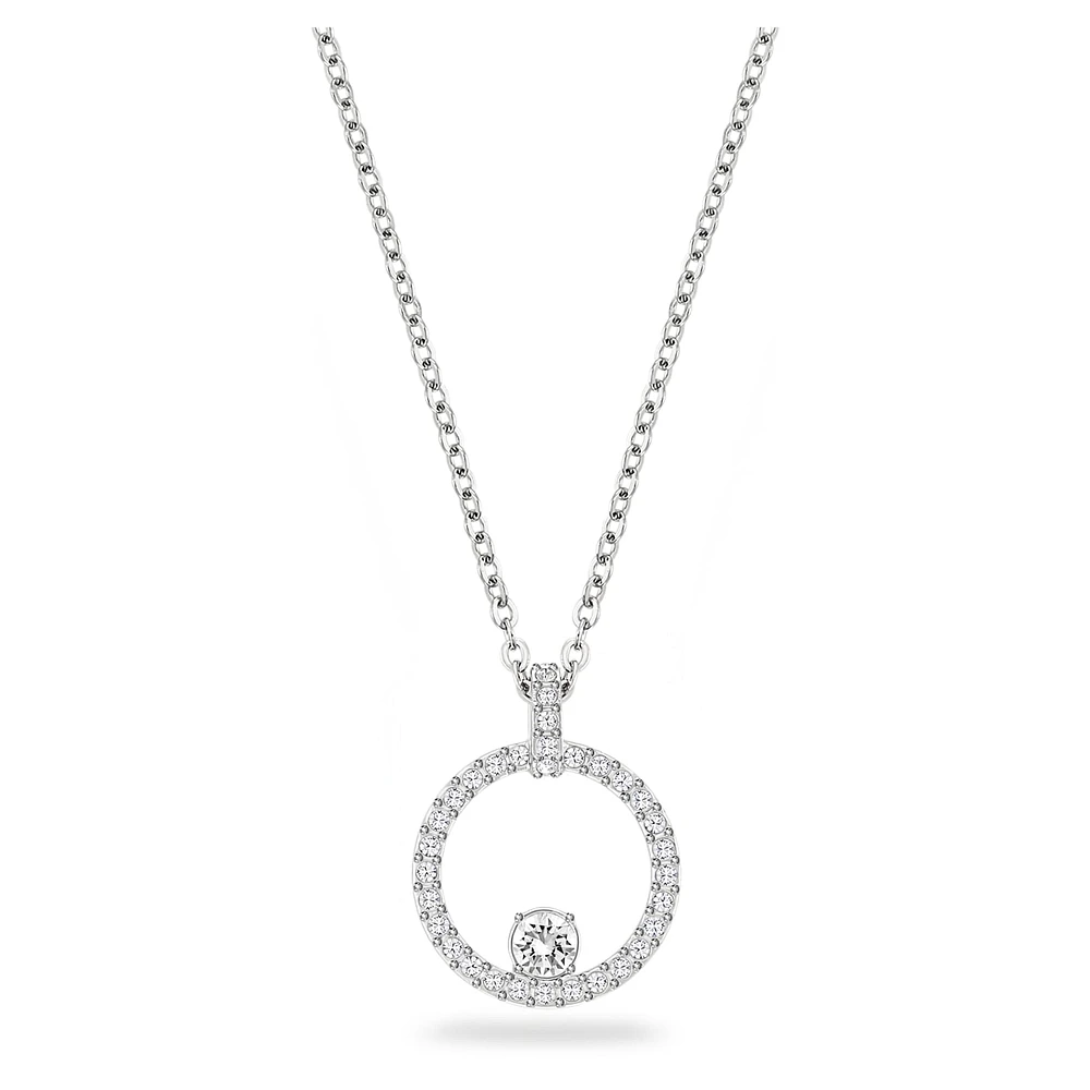 Creativity pendant, White, Rhodium plated by SWAROVSKI