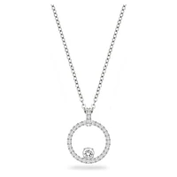 Creativity pendant, White, Rhodium plated by SWAROVSKI