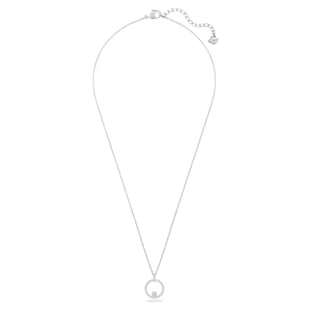 Creativity pendant, White, Rhodium plated by SWAROVSKI
