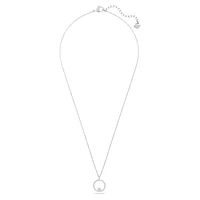 Creativity pendant, White, Rhodium plated by SWAROVSKI