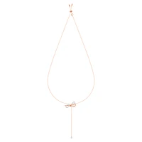 Lifelong Bow necklace, Bow, White, Mixed metal finish by SWAROVSKI