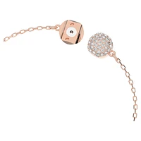 Dazzling Swan bracelet, Magnetic closure, Swan, Pink, Rose gold-tone plated by SWAROVSKI