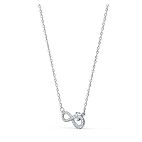 Swarovski Infinity necklace, Infinity, White, Rhodium plated by SWAROVSKI