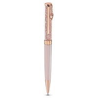 Crystalline ballpoint pen, Heart, Rose gold tone, Pink lacquered, Rose gold-tone plated by SWAROVSKI