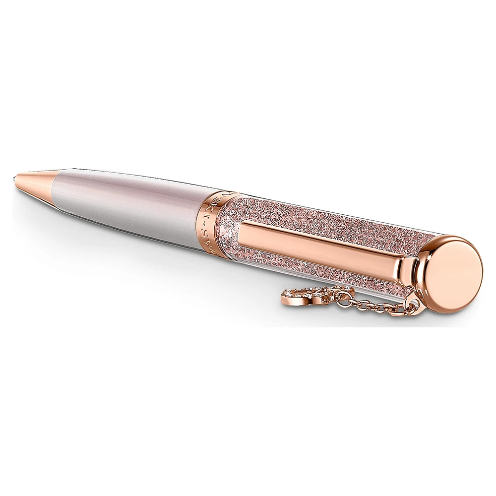 Crystalline ballpoint pen, Heart, Rose gold tone, Pink lacquered, rose gold-tone plated by SWAROVSKI