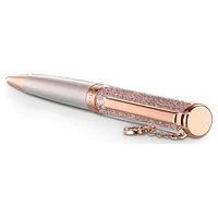 Crystalline ballpoint pen, Heart, Rose gold tone, Pink lacquered, Rose gold-tone plated by SWAROVSKI