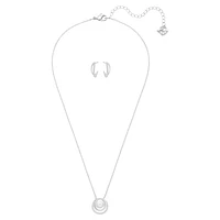 Free set, White, Rhodium plated by SWAROVSKI