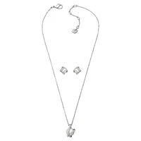 Nude set, White, Rhodium plated by SWAROVSKI