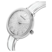 Crystalline delight watch, Swiss Made, Metal bracelet, White, Stainless steel by SWAROVSKI