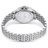 Attract watch, Swiss Made, Pavé, Metal bracelet, Silver tone, Stainless steel by SWAROVSKI