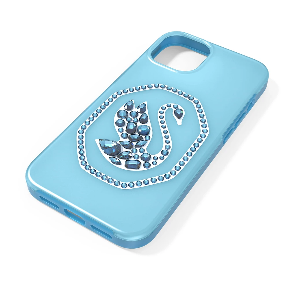 Smartphone case, Swan, iPhone® 13 Pro, Blue by SWAROVSKI