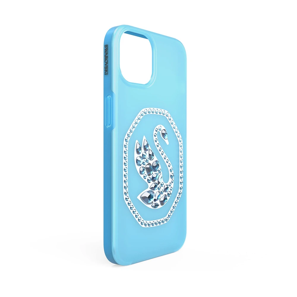 Smartphone case, Swan, iPhone® 13 Pro, Blue by SWAROVSKI