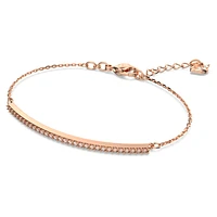 Only bracelet, White, Rose gold-tone plated by SWAROVSKI