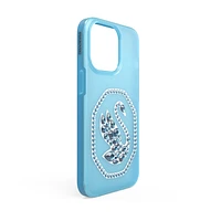 Smartphone case, Swan, iPhone® 13, Blue by SWAROVSKI