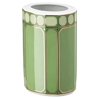 Signum vase, Porcelain, Medium, Green by SWAROVSKI
