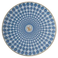 Signum plate, Porcelain, Small, Blue by SWAROVSKI