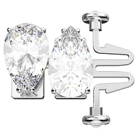 Millenia extender, Pear cut, White, Rhodium plated by SWAROVSKI