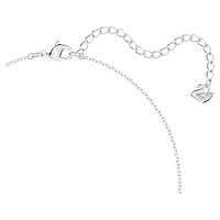Idyllia Lilia Y necklace, Butterfly, White, Rhodium plated by SWAROVSKI