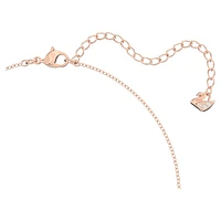 Idyllia Lilia Y necklace, Butterfly, White, Rose gold-tone plated by SWAROVSKI