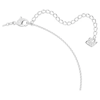 Idyllia Lilia necklace, Butterfly, White, Rhodium plated by SWAROVSKI