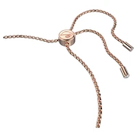 Lovely bracelet, Heart, White, Rose gold-tone plated by SWAROVSKI