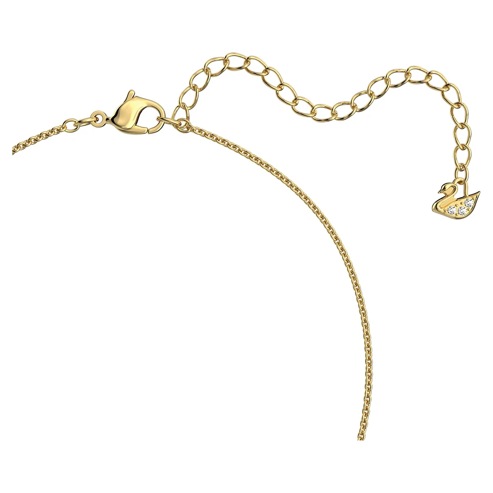 Lovely necklace, Heart, White, Gold-tone plated by SWAROVSKI
