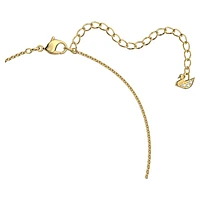 Lovely necklace, Heart, White, Gold-tone plated by SWAROVSKI