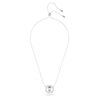 Hollow pendant, White, Rhodium plated by SWAROVSKI