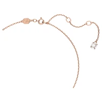 Constella pendant, Round cut, White, Rose gold-tone plated by SWAROVSKI
