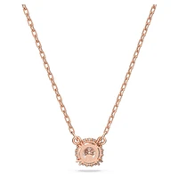 Constella pendant, Round cut, White, Rose gold-tone plated by SWAROVSKI