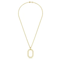 Dextera pendant, Octagon shape, Medium, White, Gold-tone plated by SWAROVSKI