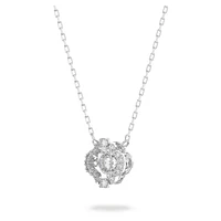 Swarovski Sparkling Dance set, Mixed cuts, Clover, White, Rhodium plated by SWAROVSKI