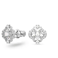 Swarovski Sparkling Dance set, Mixed cuts, Clover, White, Rhodium plated by SWAROVSKI
