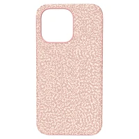 High smartphone case, iPhone® 13 Pro, Pale pink by SWAROVSKI